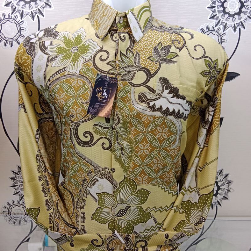 BAJU BATIK PRIA,BATIK MODEL TERBARU, BATIK LENGAN PANJANG FURING HERO,BATIK PREMIUM, BATIK WARNA LEM