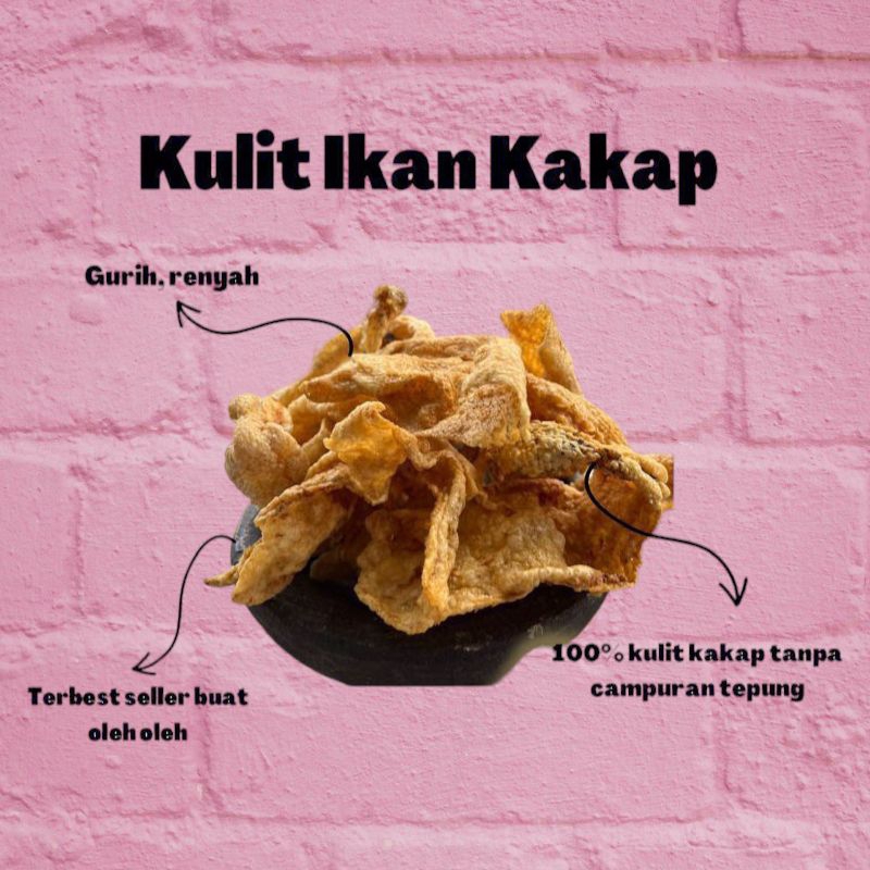 

KERUPUK KULIT IKAN KAKAP ASLI 100gram