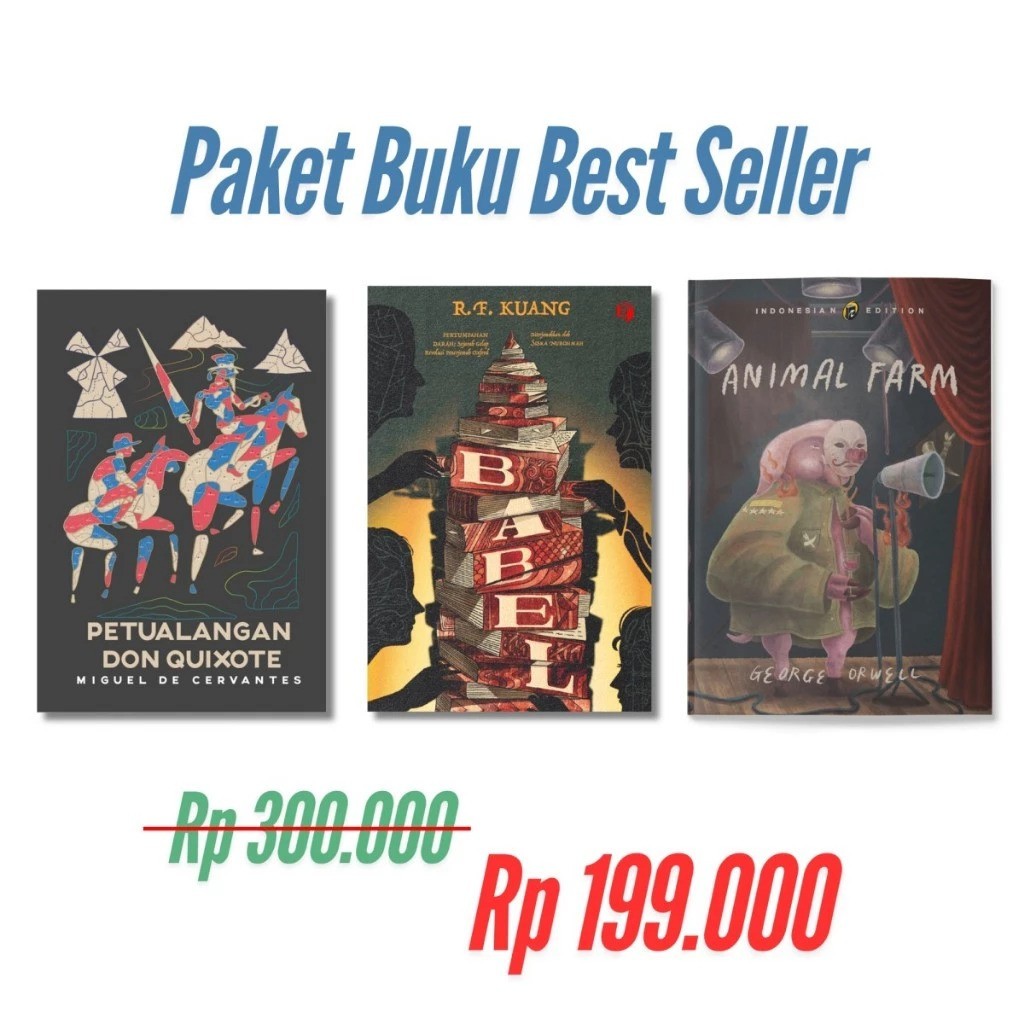 Paket Buku Best Seller (Animal Farm, Babel, dan Petualangan Don Quixote)