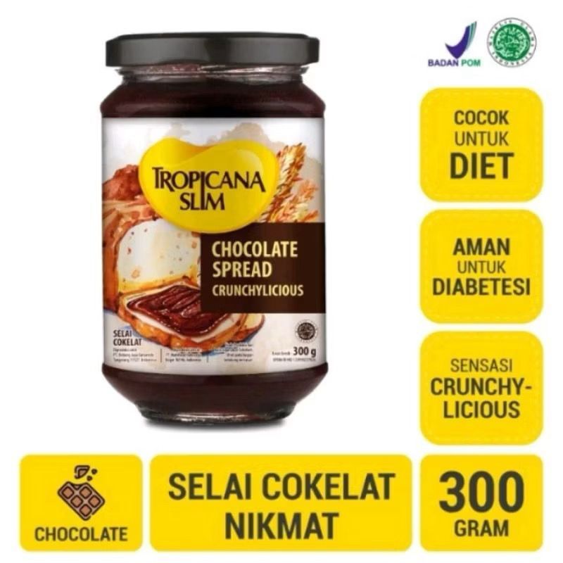 

Tropicana slim Chocolate Spread / Strawberry Jam / Peanut Almond 300gr