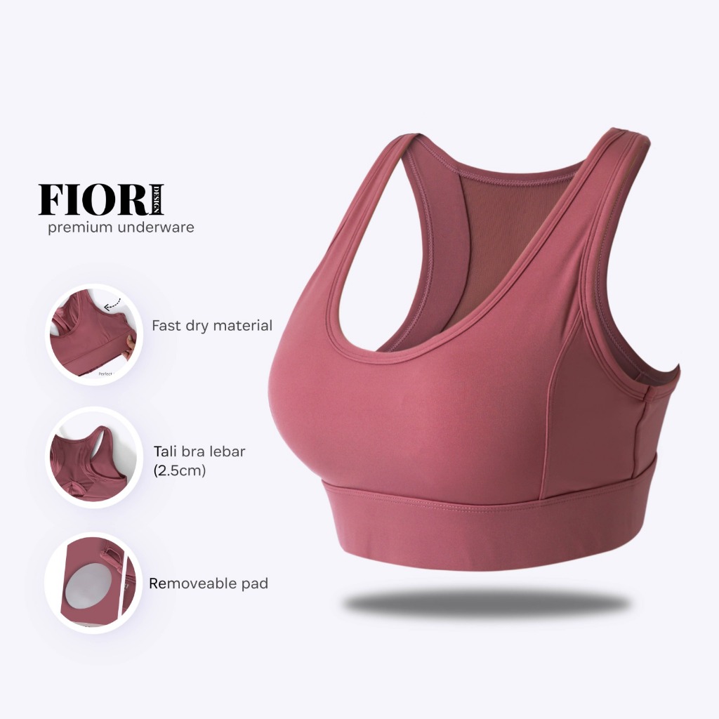 Filo Sport Bra | Push Up Bra Gym - FIORI