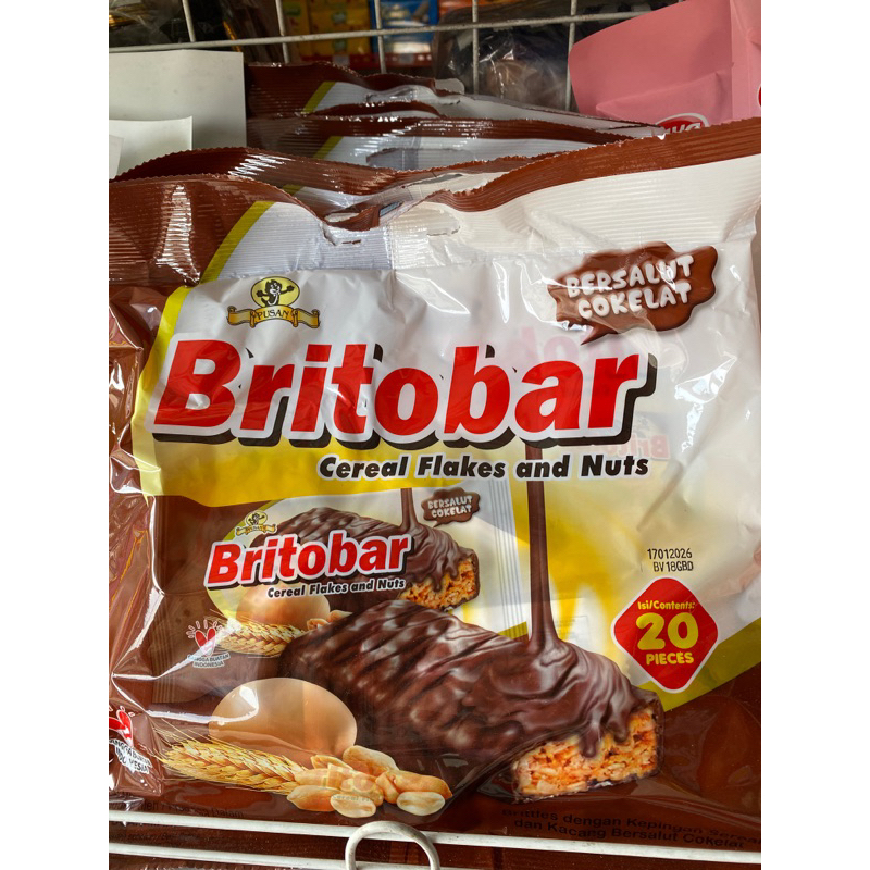 

Britobar cereal flakes & Nut 1 pack isi 20pcs