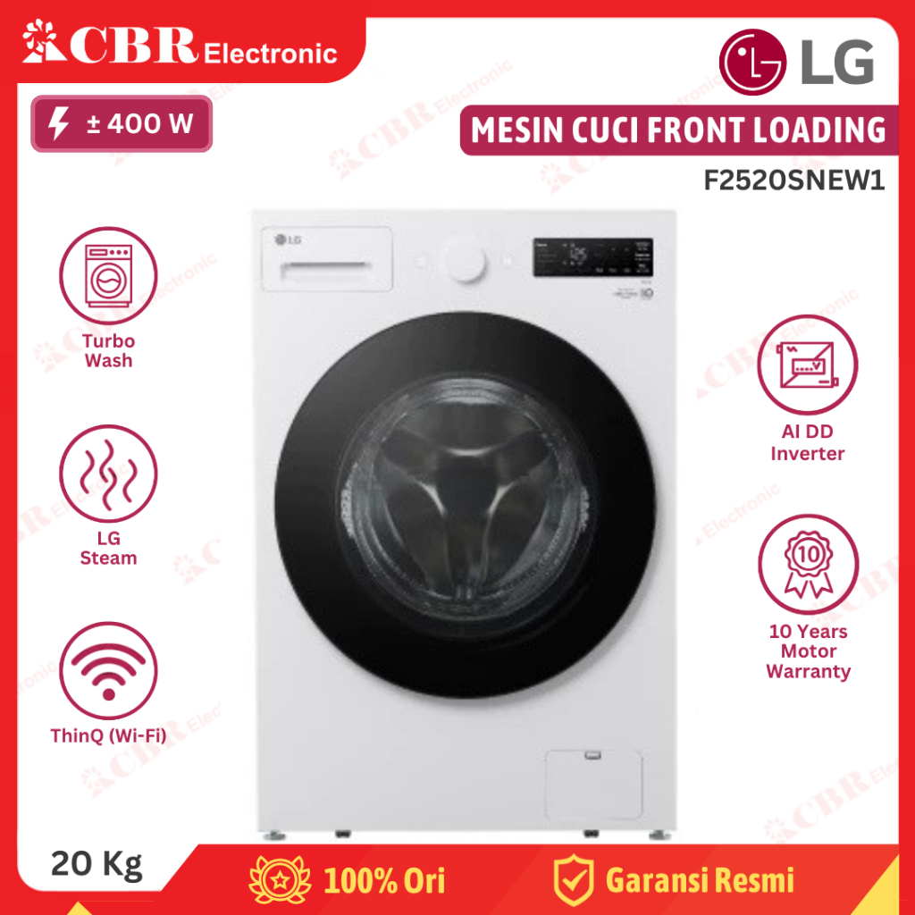 Mesin Cuci LG Front Loading 20KG F2520SNEW1