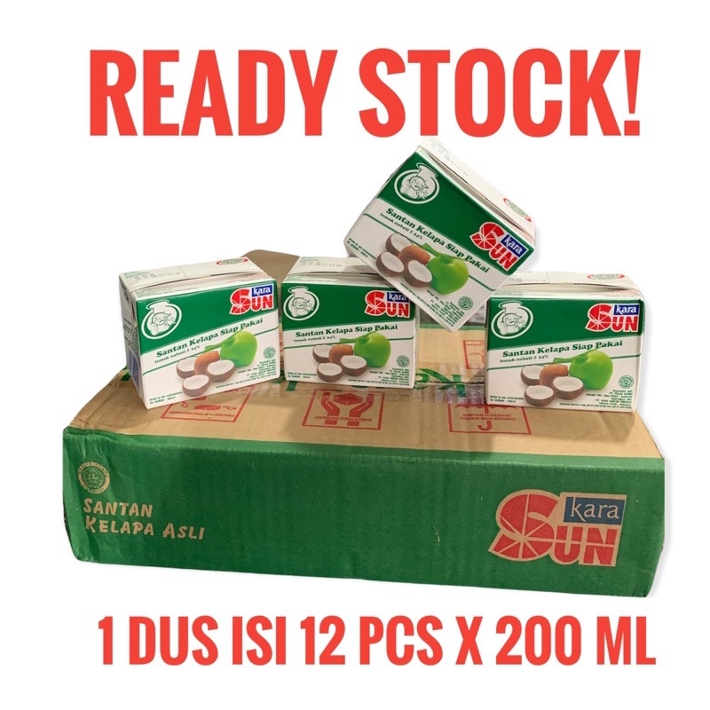 

SUN KARA Santan Kelapa Siap Pakai 200ml (1 Dus Isi 12 Pcs)
