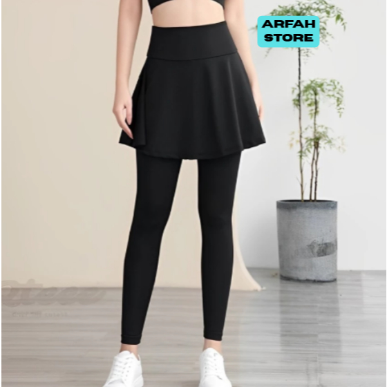 Celana Rok Lari Senam Bersepeda Renang Zumba Sport Olah Raga Wanita Bahan Spandex Halus Celana Leggi