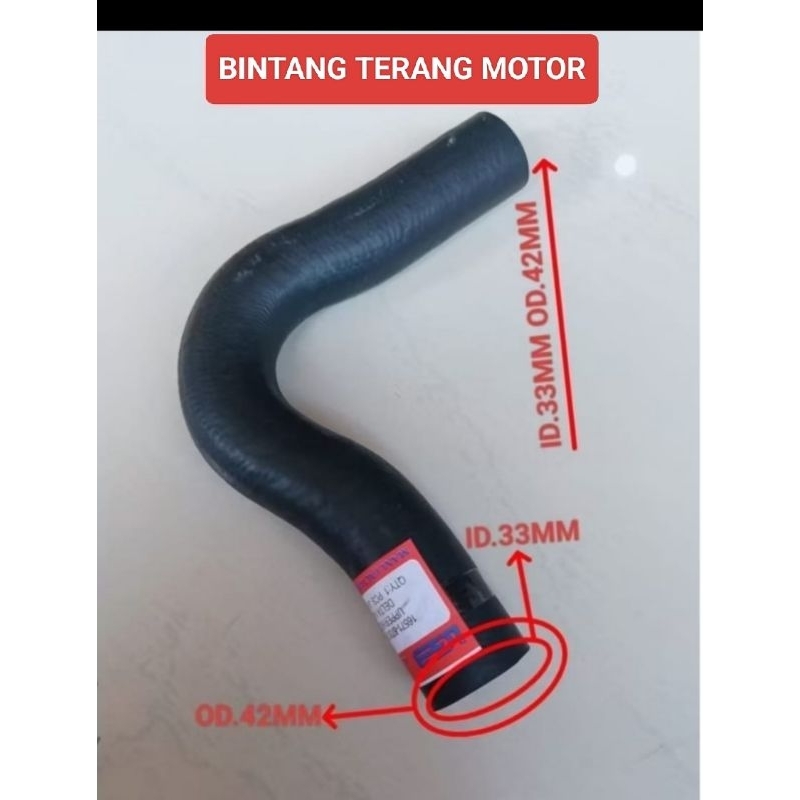 SELANG RADIATOR UPPER HOSE (ATAS) UNTUK MOBIL DAIHATSU DELTA V-83 (26571-87312-00)(ID.33MM OD.42MM)