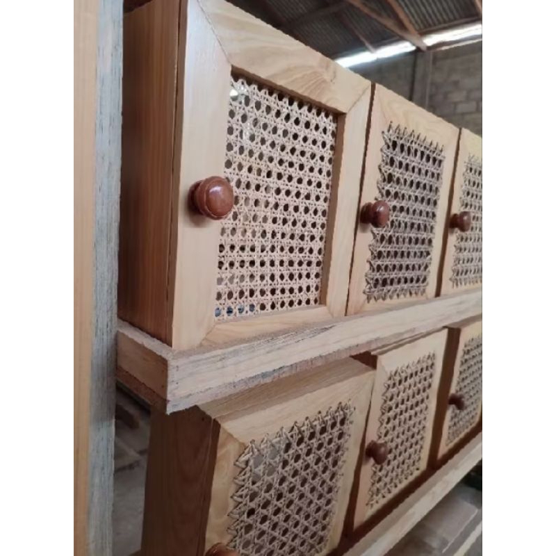Box listrik KWH pulsa Bahan Kayu jati & Bengkir