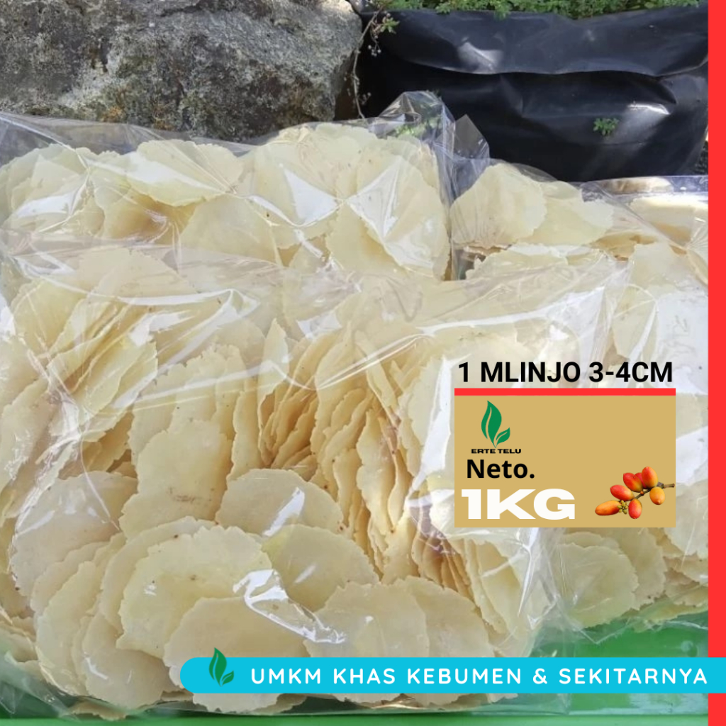 

Emping melinjo mlinjo mentah 1KG ASLI KEBUMEN super tipis Original siap goreng EMPING 1MLINJO MENTAH