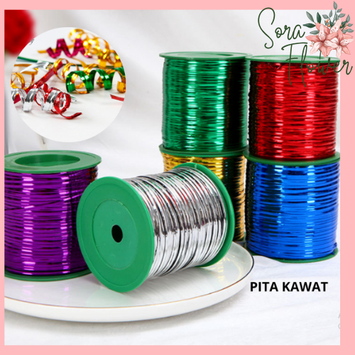 

Pita Kawat Souvenir / Kawat Foil Roll / Pita Souvenir Twist Tie 300 yard PITA02