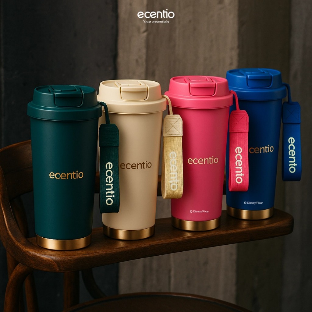 [Tumbler Kopi Series] ecentio tumbler minum premium tahan dingin 24 jam botol stainless 316 portable