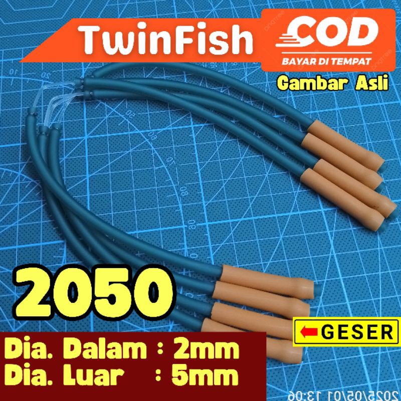 KARET KETAPEL IKAN SIAP PAKAI WARNA GREEN ICE UKURAN 2050 PREMIUM ⚡