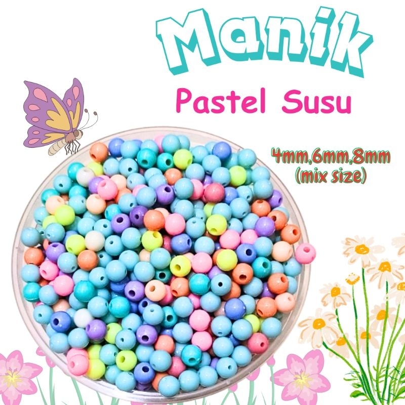 [50gram] MOTE MANIK SUSU PASTEL/MOTE WARNA PASTEL