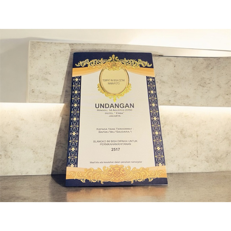 

Undangan Blangko kosong (isi 100 pcs) ERBA 2517 undangan pernikahan elegan (isi 100 pcs)