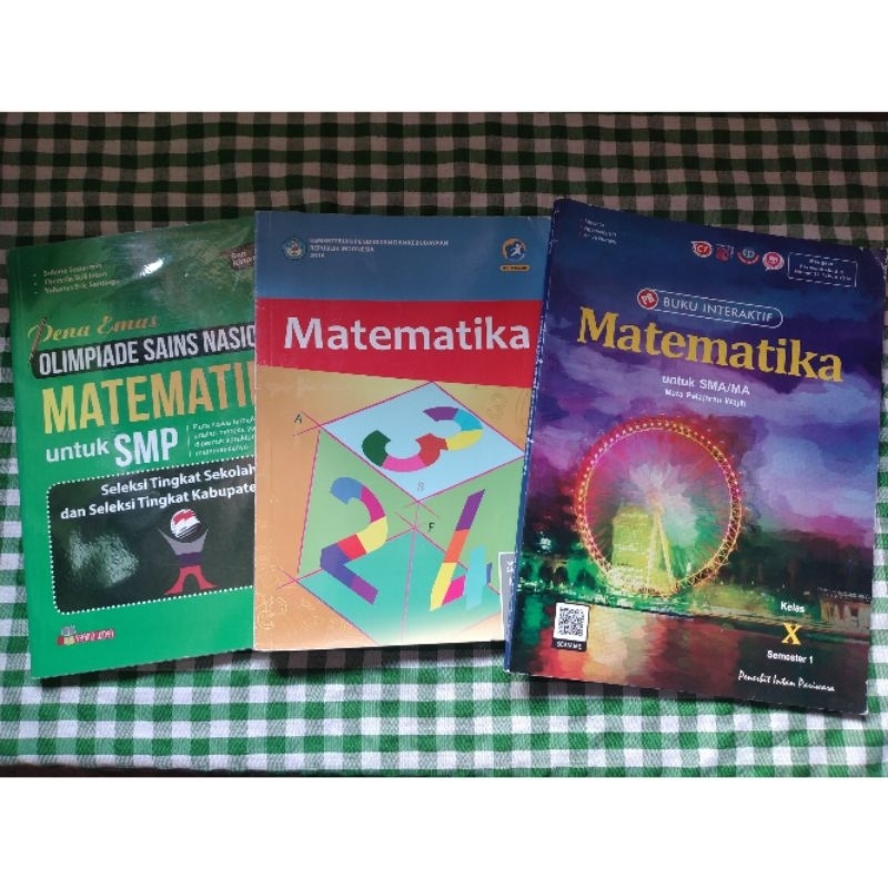 [Preloved Bundle] Pena Emas OSN Matematika SMP | Buku Paket SMA Matematika kelas 10 | Buku PR Intera