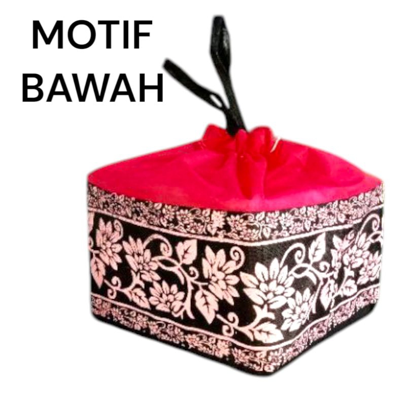 

Goodiebag tas besek hajatan serut motif bawah uk 20x20 isi 12pcs