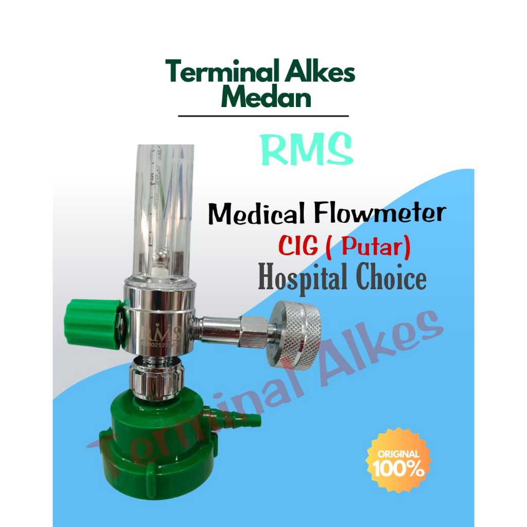 Flowmeter Oksigen Dinding RMS Putar (CIG)