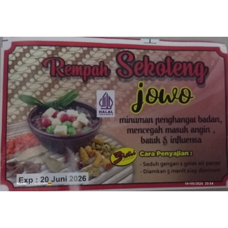 

wedang racik rempah sekoteng