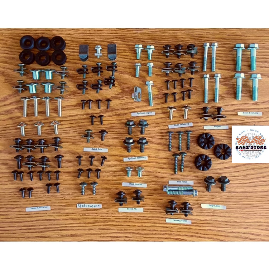 Baut Body Motor Supra X 125 Full Set / Baut Supra X 125 Full Body