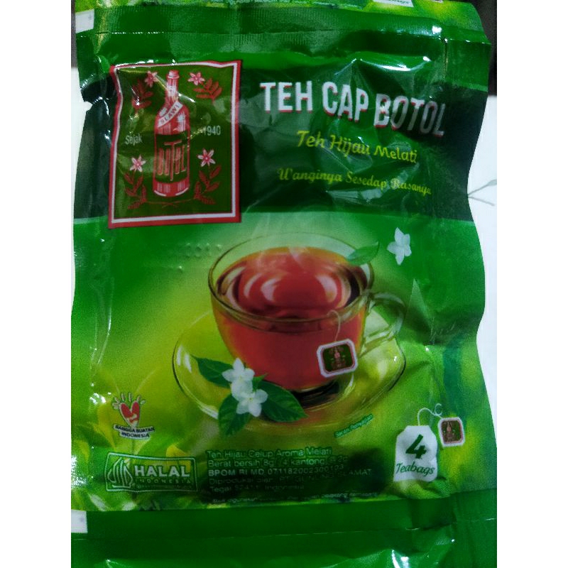 

teh cap botol celup renceng isi 10 sachet x 4psc kantong teh