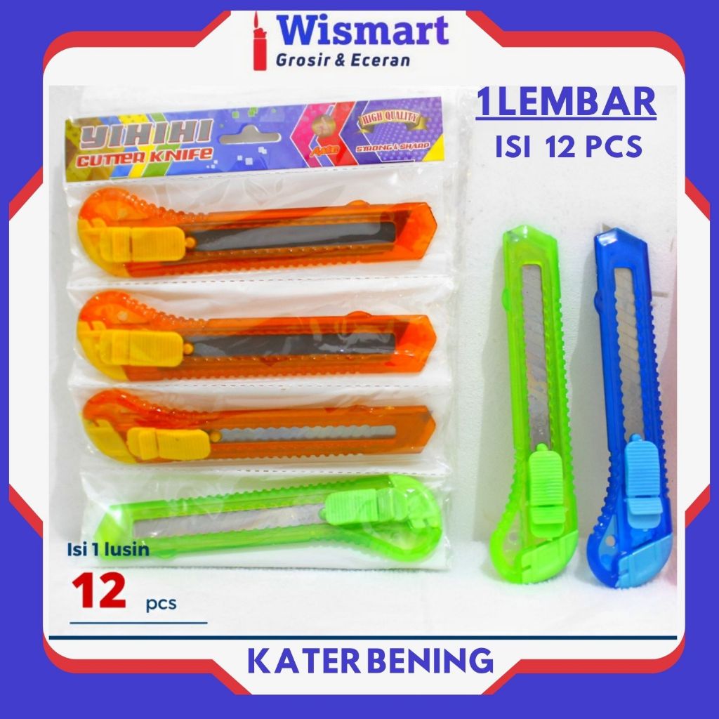 

(12 pcs) CUTTER BESAR / KECIL KATER MURAH BENING L 500 YAHAHA / YIHIHI / YAMATA / JD