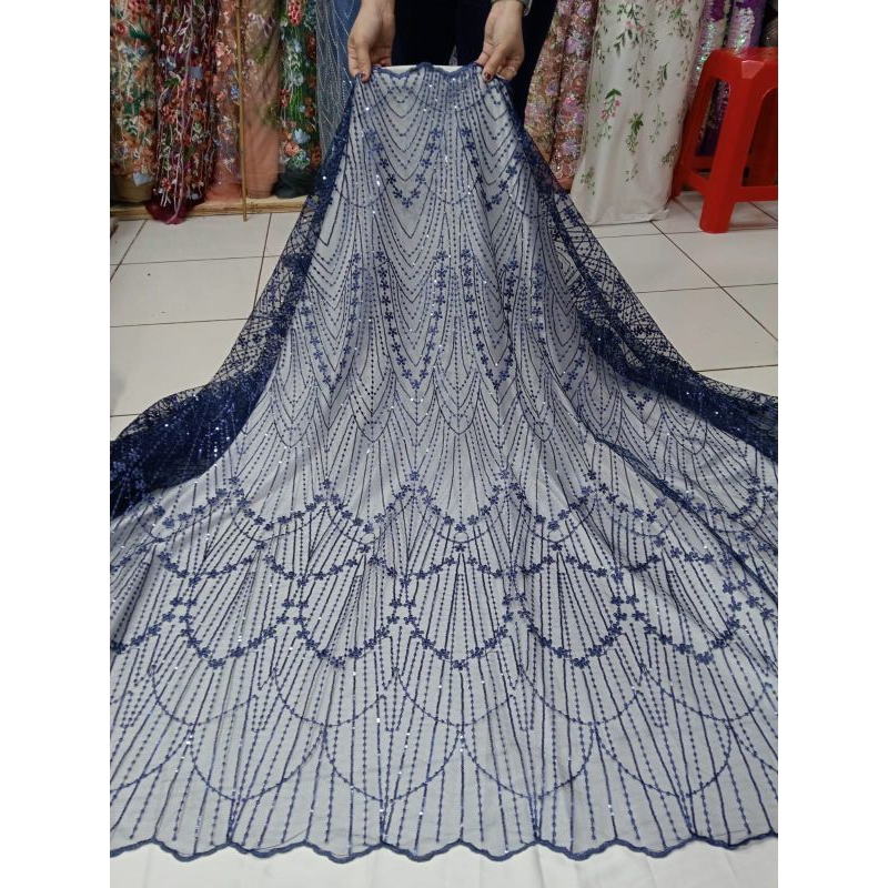 BAHAN KAIN TILE BORDIR PAYET BORDIRAN BAHAN KEBAYA