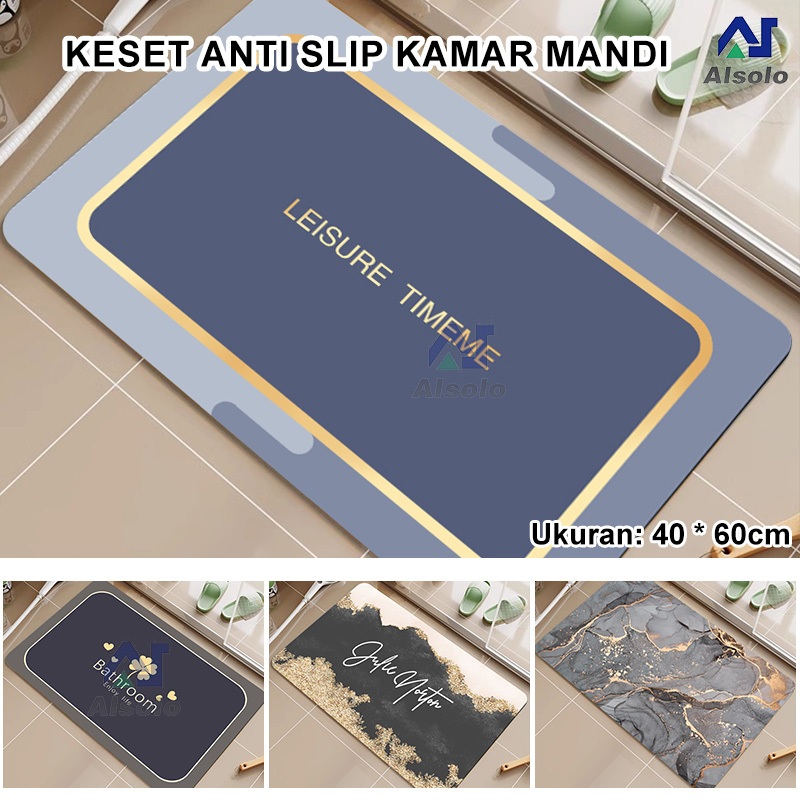 【Alsolo】3D Motif Bunga Keset/Kaki Kamar Mandi/Kamar Mandi Keset Lantai Menyerap Air/Keset Anti Slip 