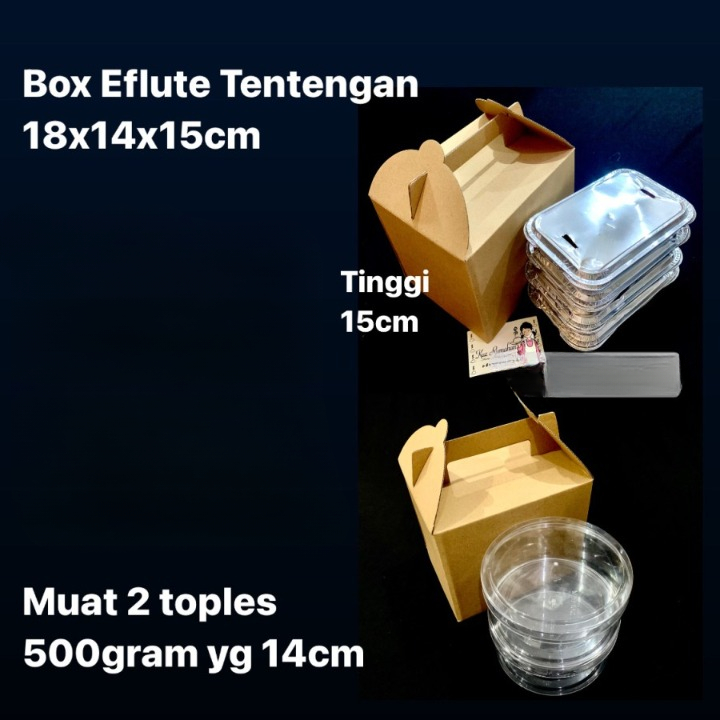 

Box Eflute Model Tenteng Muat 2 Toples 500gram 18x14x15cm