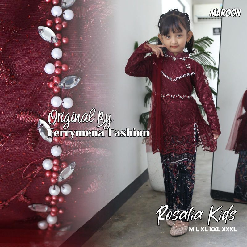 Setelan kebaya anak kecil SD umur 4-12 tahun / Kebaya Rosalia Anak imut kebaya selendang / kebaya an