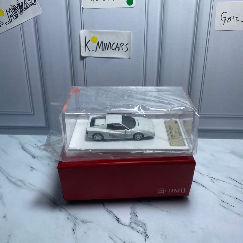 dmh ferrari testarosa white skala 1:64 segel
