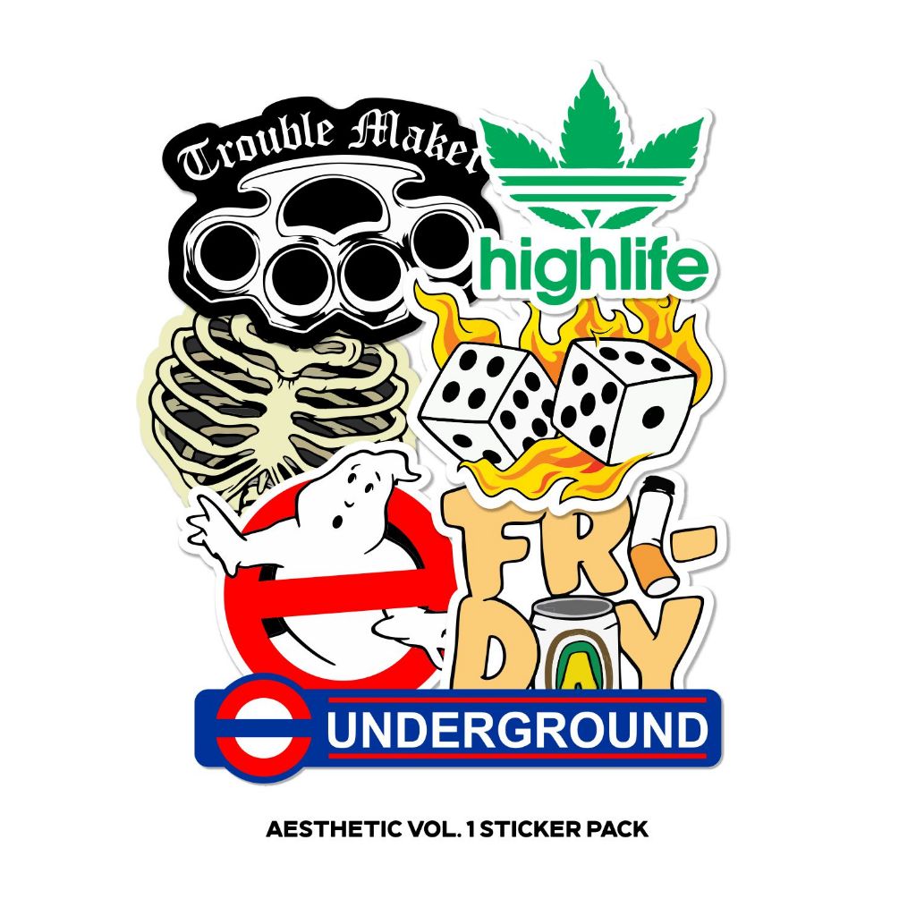 

Sticker pack aesthetic logo keren brooklyn sticker laptop print lem kuat anti air premium