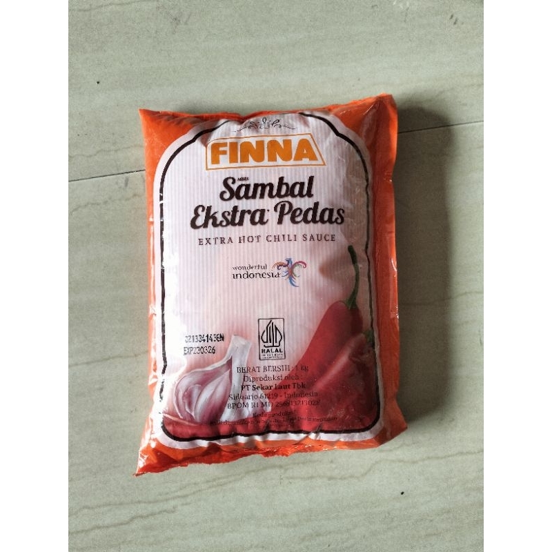 

sambal ekstra pedas finna 1kg