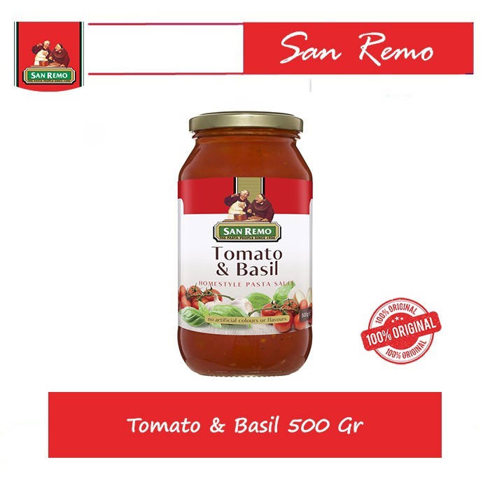 

San Remo Pasta Sauce Tomato And Basil 500 Gr