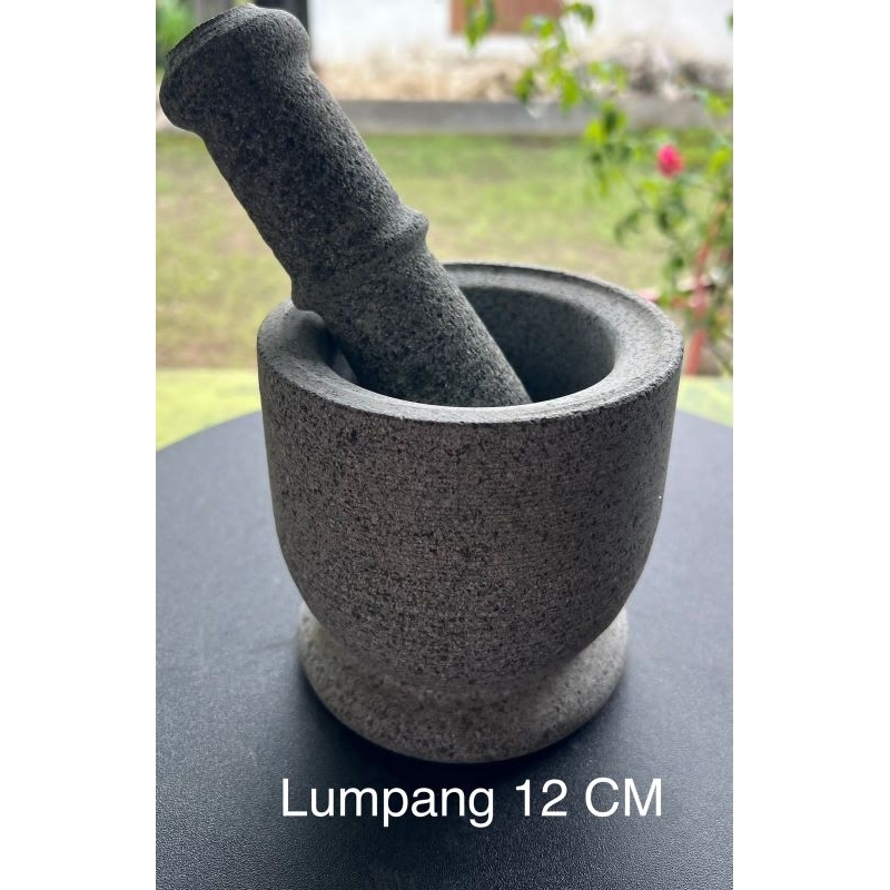 Lumpang Alu Batu Asli / Lesung Batu 12 CM