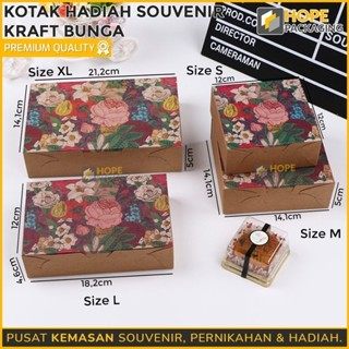 

[Harga / 1pcs] Kotak Hadiah Souvenir Kraft Bunga / Box Bingkisan Hadiah Motif Bunga / Kotak Hampers Hadiah / Box Souvenir Morif Flower