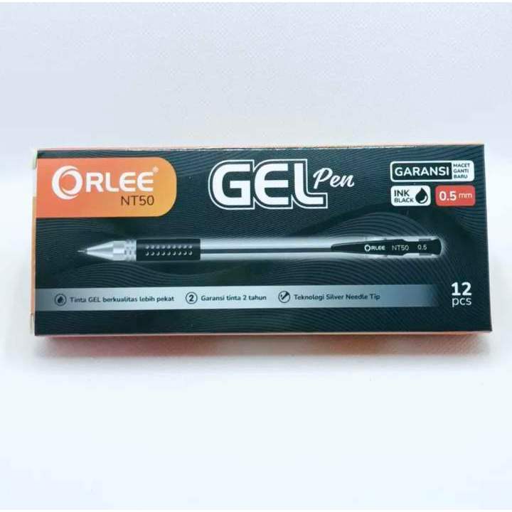 

Bolpoin Merek Orlee / Bolpoin NT50 / Gelpen Hitam / Rubber Grip (1 LUSIN isi 12 PCS)