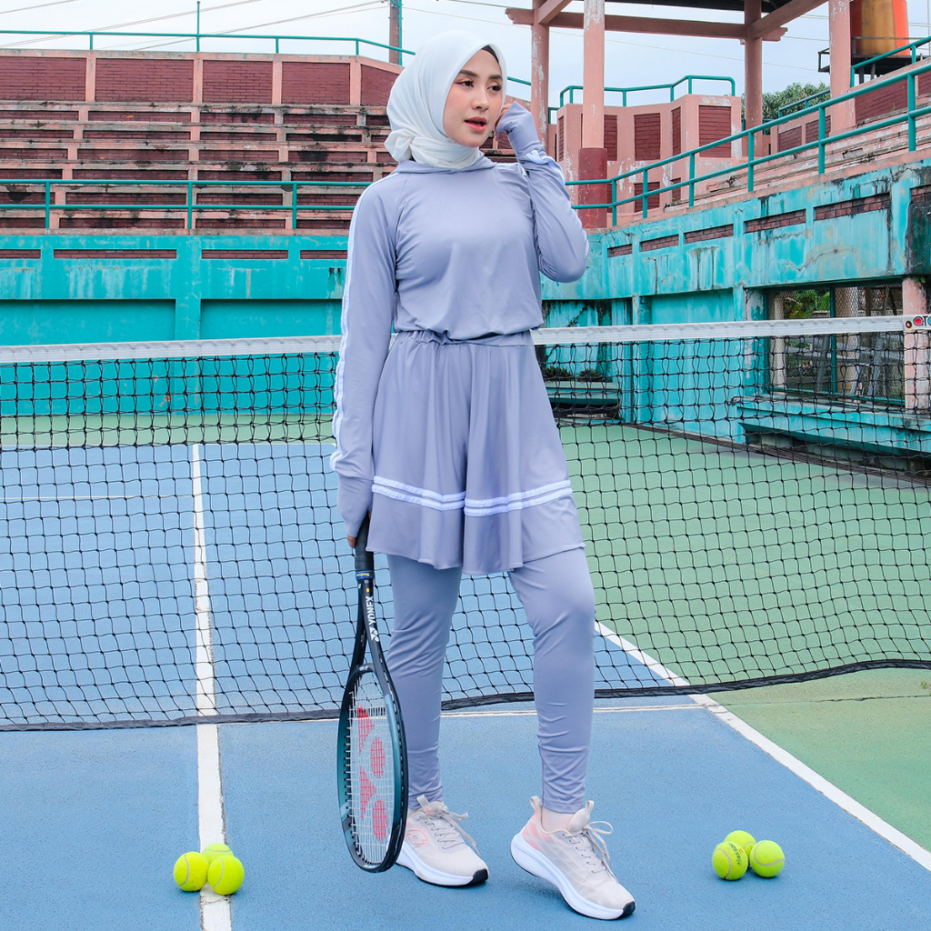 KONVEKSI BANDUNG | MILADY Sporty Set Hoodie Setelan Olahraga Hijab Wanita Casual Modis Kekinian