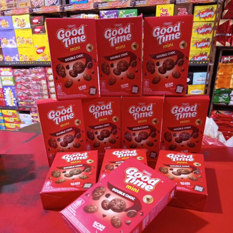 

Biskuit Arnott's Good Time mini double cookies cokelat chips 50gr