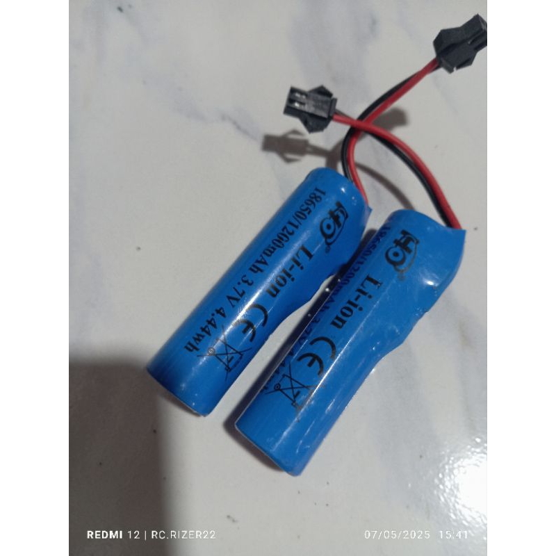Batrai soket 18650 2P untuk mainan mobil remot