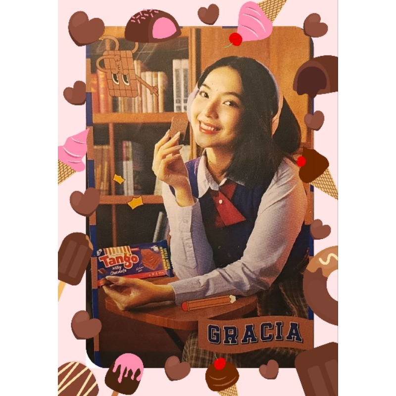Photocard JKT48 X TANGO Gracia Generasi 3. Edisi kolaborasi dengan Tango [NON HOLOGRAM]