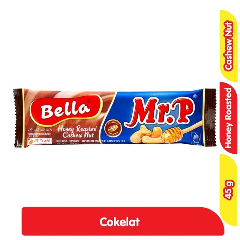 

Bella Mr. P Cokelat Batang Honey Roasted Cashew Nut 45 g