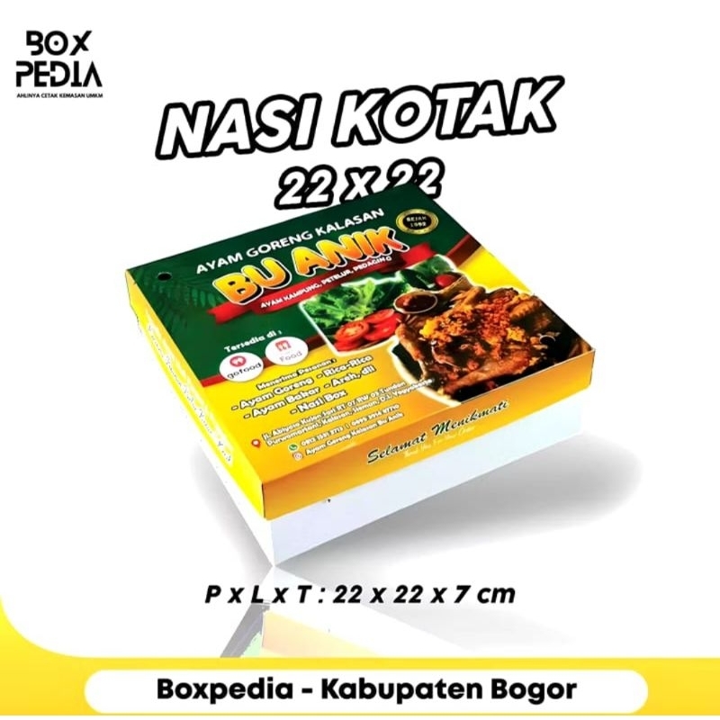 Box Catering Custom Premium - Free Desain - MOQ 1000 Pcs Cetak Kotak Nasi Custom Branding - Cetak Na