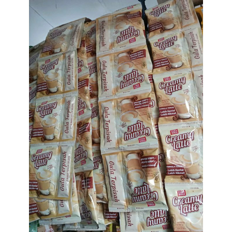 

Cream latte Gula terpisah