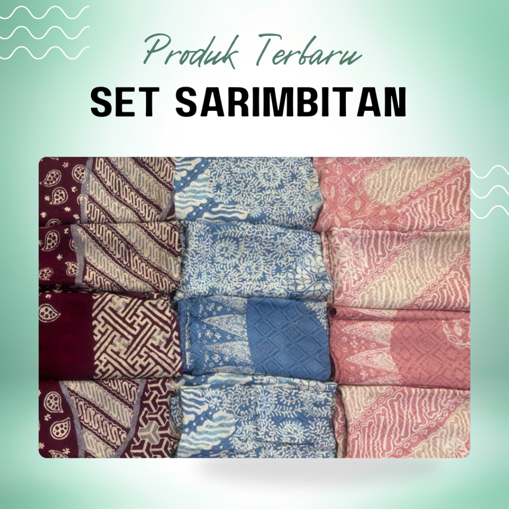 KAIN BATIK SET SARIMBITAN BAHAN VISCOSE (4pcs)
