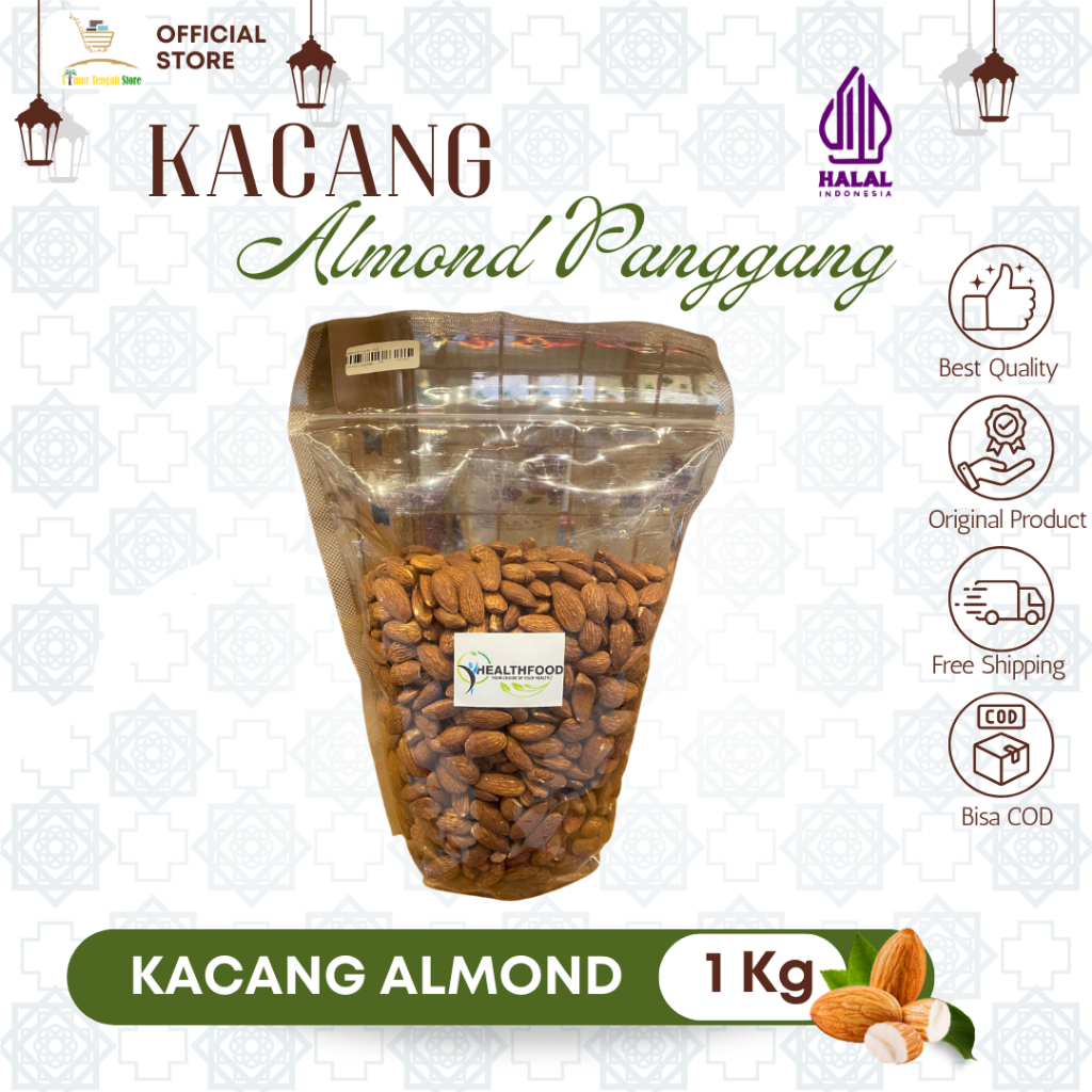 

Kacang Almond Panggang Renyah | Almond Roasted Premium