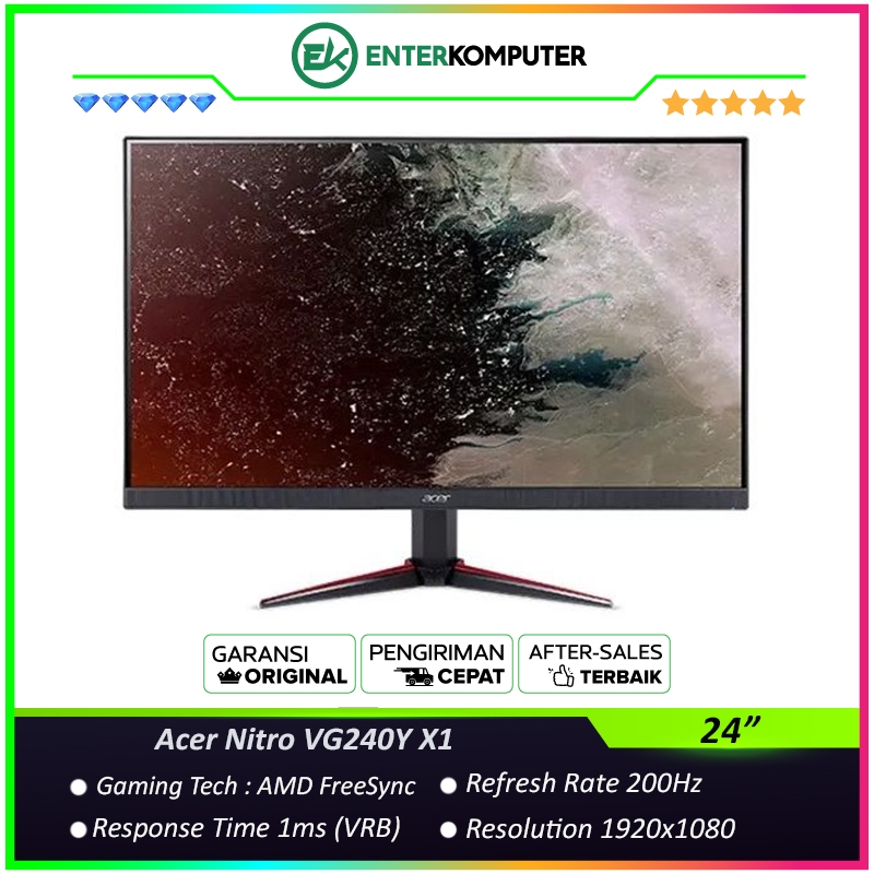 Acer Nitro VG240Y X1 23.8" FHD IPS 200Hz Gaming Monitor / Monitor 24 Inch