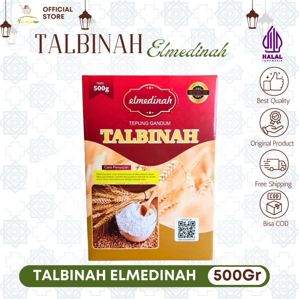 

Talbinah Tepung Gandum El Medinah 500 gram | Tepung Gandung 100% Original