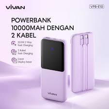 vivan vpb-e10 powerbank 10000mah / powerbank vivan 10000mAh e10 / powerbank 10000mah vivan vpb-e10
