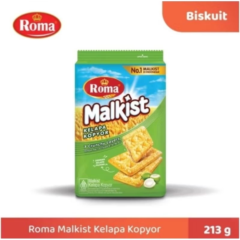 

Roma Malkist Kelapa Kopyor 213g