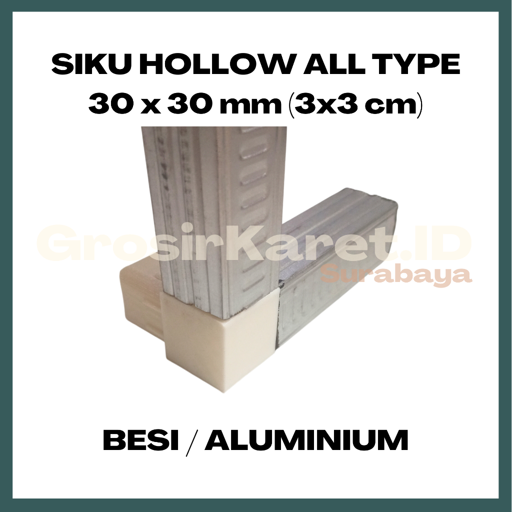 Siku Plastik Frame Hollow 30 x 30 mm 3 x 3 cm Lengkap Penyambung Spigot Join Sambungan L Knee Elbow 
