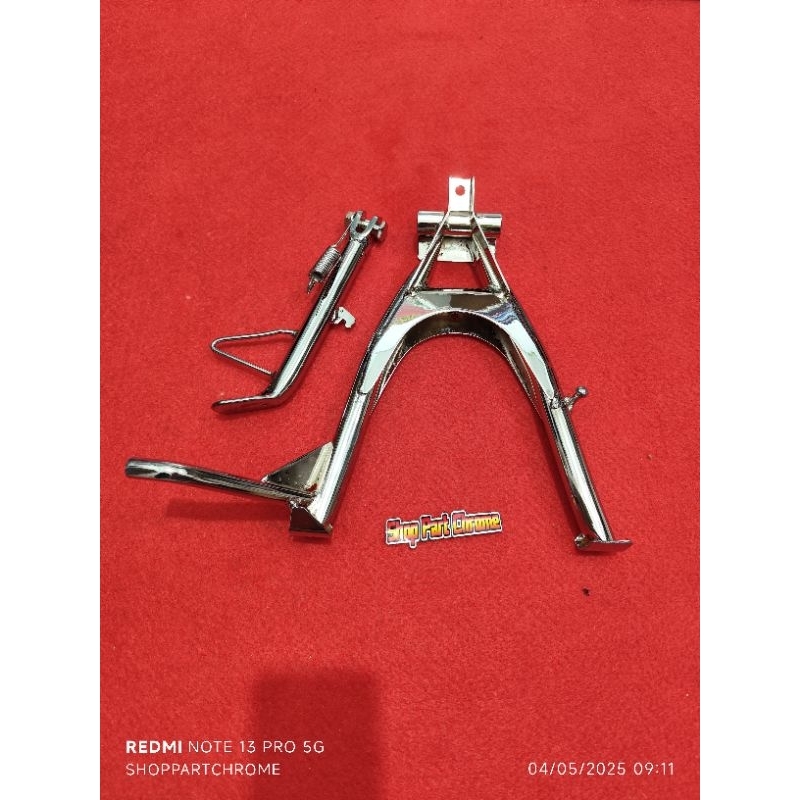 Standar/jagang Tengah+Samping original MEGAPRO NEW/PRIMUS CROM CELUP